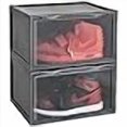 thumbnail image 3 of K.T.Z Shoe Boxes,Clear Plastic Shoe Box Magnetic Side Open Stackable Shoe Box (D Style Black, 2 PCS), 3 of 4