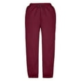 thumbnail image 4 of Teen Girls Cinch Bottom Sweatpants Baggy High Waist Elastic Pants Drawstring Athletic Pants Y2K Preppy, 4 of 6