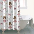 thumbnail image 4 of Ballet Princess Pattern Shower Curtain 36"x72" ,Bathroom Decorative Shower Curtains Set with 12 Hooks,Modern Waterproof Washable Shower Curtain, 4 of 6