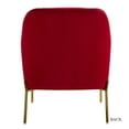thumbnail image 5 of 14 Karat Home Velvet Accent Chairs set of 2 with Gold Metal Legs Tufted Back for Living Room Bedroom, RED, 5 of 10