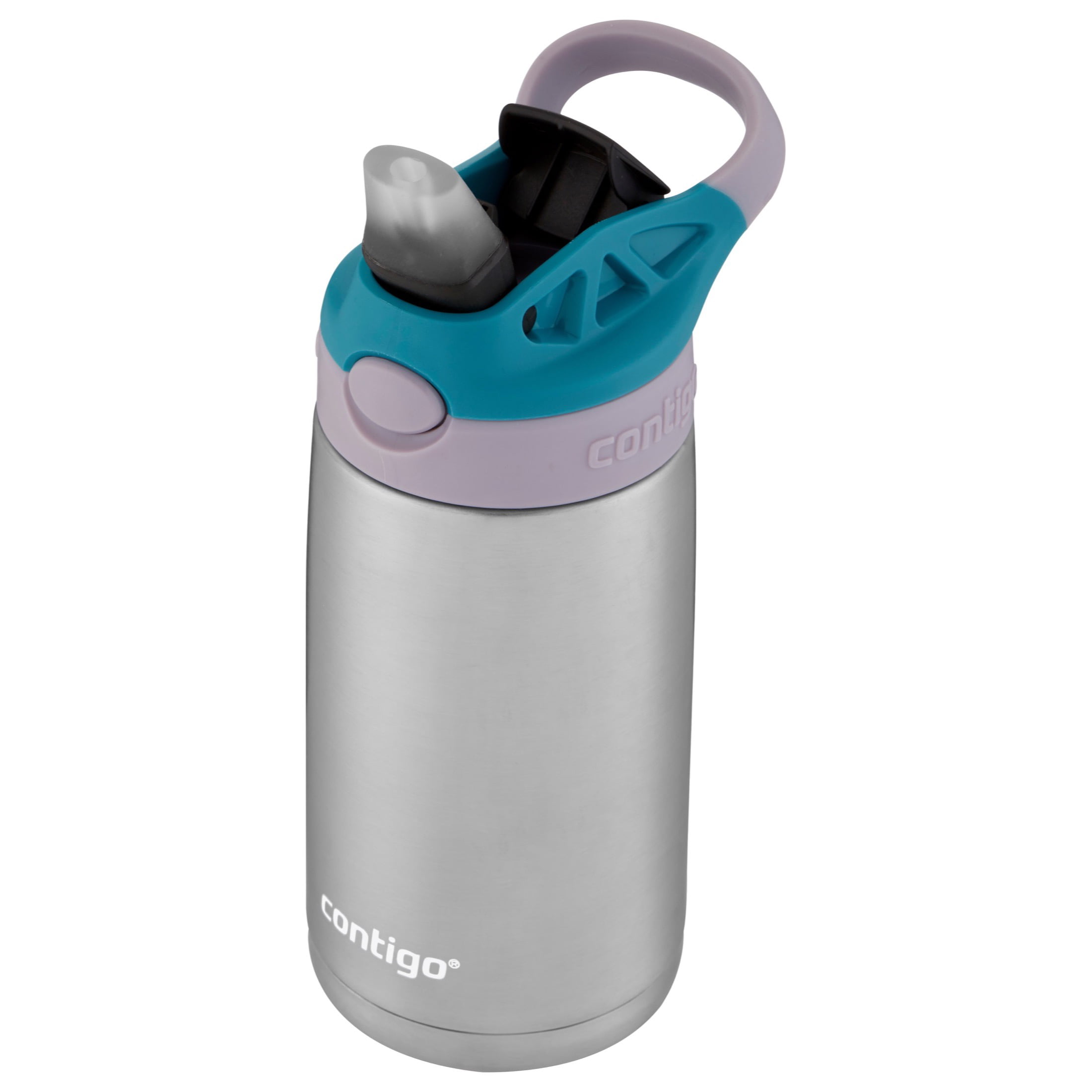 Contigo Kids Water Bottle with Redesigned AUTOSPOUT Straw, Eggplant & Punch  20 oz