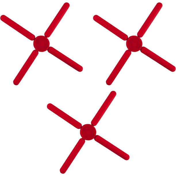Salvamanteles plegables del silicón, tenedor extensible del pote del silicón del diseño compacto cruzado plegable antideslizante