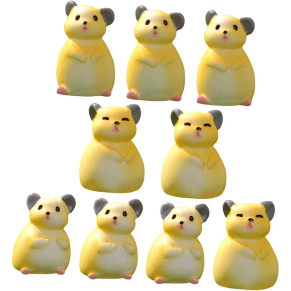 LAICAIW 9pcs Micro Landscape Pika Models Mini Rat Figure Mini Figurines Decorations Accessories Animal