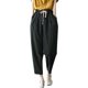thumbnail image 1 of Gibobby pantalones de yoga Pantalones elásticos transpirables de bolsillo Pantalones sueltos de algodón y lino Pantalones de mujer (Negro, XXXL), 1 of 4