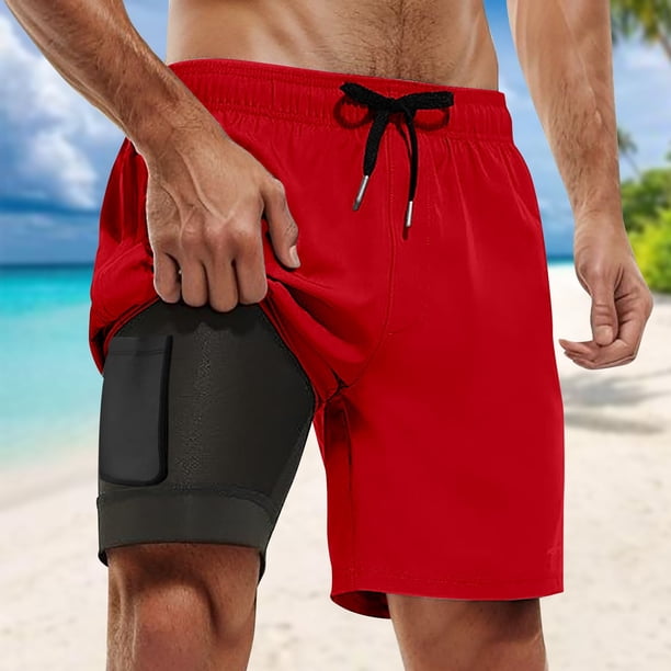 WILLBEST Bañador Deportivo para Hombre con Forro de Compresión y Bolsillos 2281
