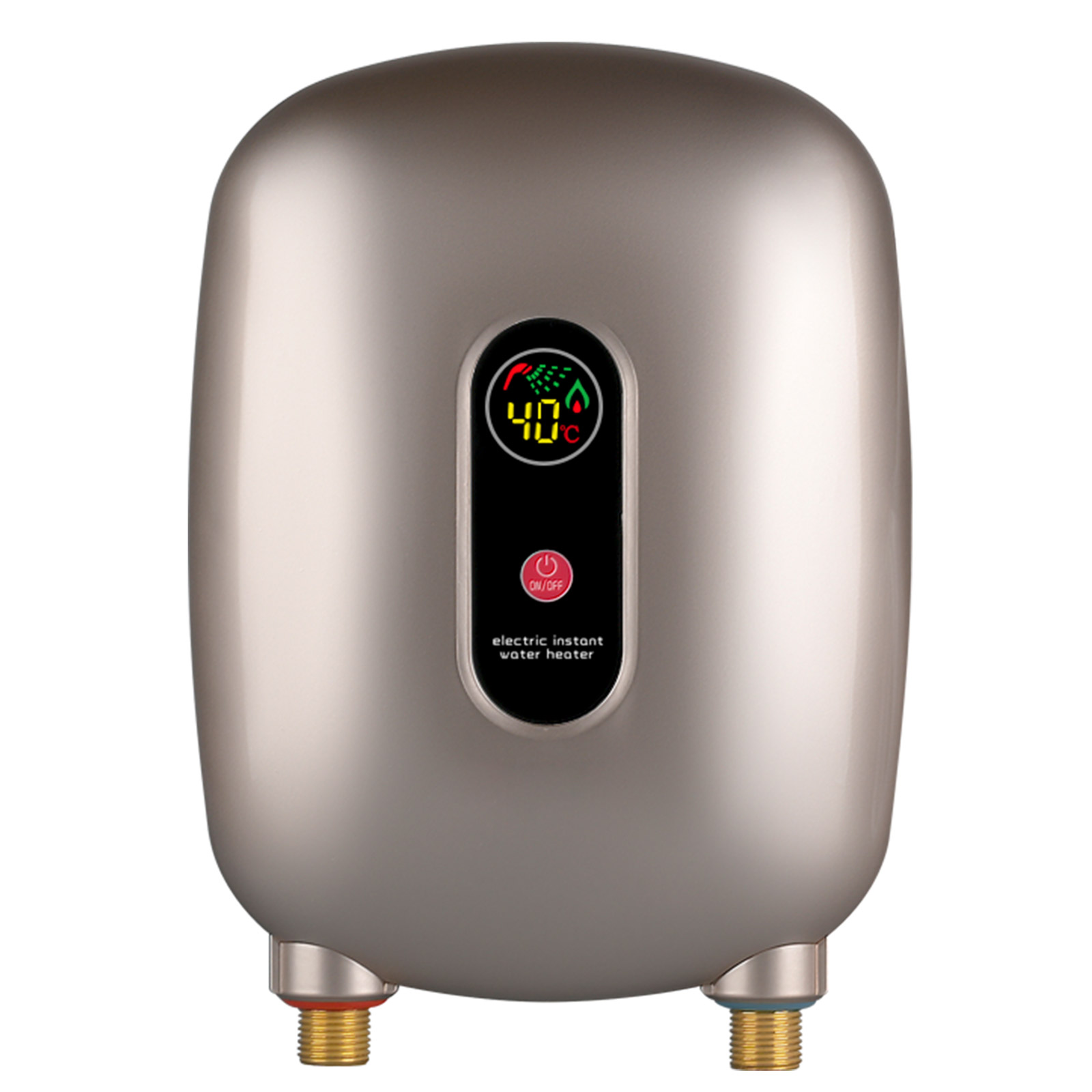 Electric Instant Hot Water Heater, Electric Tank Water Heater Warmer Tank Bathroom Shower, Waterproof Quick Heating Shower for Bathroom Kitchen