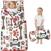 Paw Prints and Bones Toddler Nap Mats for Kids Preschool,Sleeping Mat Bag or Kids,Toddler Sleeping Bag,Toddler Nap Mat or Daycare
