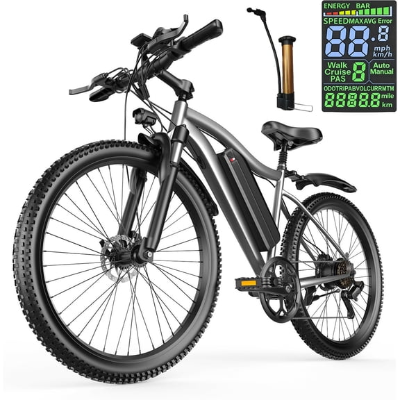 Electric Bike for Adults，1000W Electric Mountain Ebike，25MPH 40Miles,Electric Dirt Bike, 7-Speed, 26" Tires,Removable Battery, Shock Absorber, Commuter E-Bike