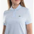 thumbnail image 3 of Lacoste Women's Short-Sleeve Two-Button Logo Polo Shirt Top Blue 50, $90 NWT, 3 of 6