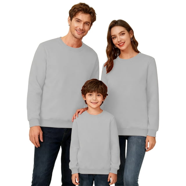 MIASHUI 2025 Petits Pyjamas de Noël Assortis pour la Famille, Chandails à Manches Longues Col Rond Imprimés Assortis pour les Fêtes, Vêtements Légers et Doux pour Femmes, m