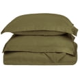 thumbnail image 1 of 400-Thread Count 100% Egyptian Cotton Elegant Solid Duvet Cover Set Sage / King/Cal King, 1 of 5
