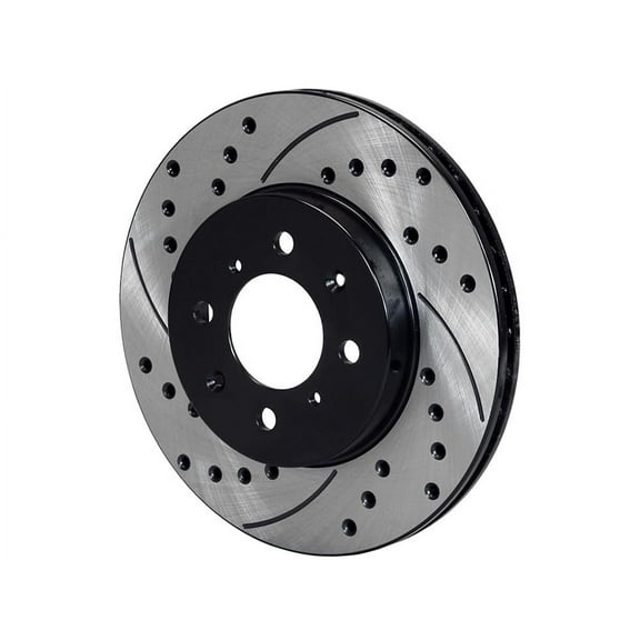 Wilwood 160-12839-BK SRP Drilled Brake Rotor, 68" Offset, BLK, Left-Hand 10.32 x .83-4 x 3.93"