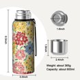 thumbnail image 7 of 20 Oz Pioneer Flower Coffee Tumbler Double Wall Insulated Stainless Steel Water Bottle | Metal Reusable Thermoses Flask with Cup Cap | Leak & Sweat Proof with Anti-Dust Lid, 7 of 7