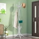 thumbnail image 3 of Costway Coat Rack Stand, Freestanding Solid Wood Coat Rack with 12 Hooks, Umbrella Holder, Coat Hanger for Entryway, Hallway, Bedroom, Cloakroom, 3 of 4