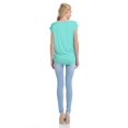 thumbnail image 7 of KOGMO Womens Short Sleeve Solid Basic Tunic Top Tee with Side Shirring, 7 of 7