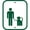 Green & White, variant on Mutt Mitt 2499 Business Sign, White & Black