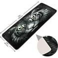 thumbnail image 3 of GZHJMY Tiger Black & White Non-Slip Runner Rug Area Rug Washable Rectangle Rug for Bedroom Living Room Bathroom Hallways Home Decor 72x24 Inches#123, 3 of 7