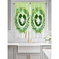 thumbnail image 2 of St. Patrick's Day Living Room Curtains 2 Panel, Spring Shamrock Wreath Leaf Lips Ombre Green Cafe Window Treatment, Extra Long Farmhouse Bedroom Bathroom Kitchen Curtains Drapes 104"x72", 2 of 6