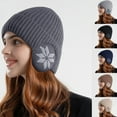 thumbnail image 6 of Wmkox8yii Women's Knitting Beanie Hats Winter Hats Ear Covers For Women-Warm Daily Headwear, 6 of 6