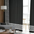 thumbnail image 4 of Black Sheer Curtains 96 Inches Long 2 Panels Set, Window Sheer Curtains for Living Room/Bedroom, Modern Geometric Abstract Art Aesthetics Light Filtering Rod Pocket Curtain 52'' x 96'' x 2, 4 of 7