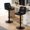 Black, variant on Walktory Bar Stools Set of 2, Swivel Adjustable Counter Height Chairs Khaki