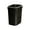 Black, variant on White Press Top Trash Can with Flip Lid, Compact Kitchen and Bathroom Garbage Bin for Home Office