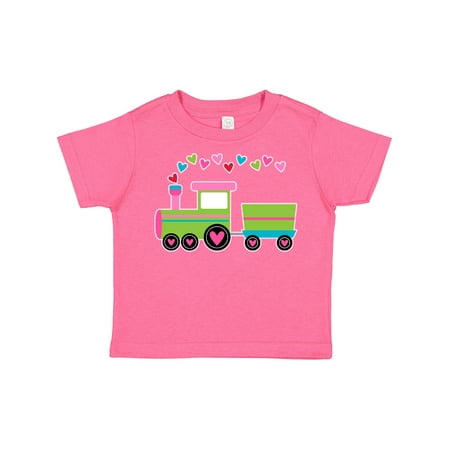 

Inktastic Valentine Heart Train Gift Toddler Boy or Toddler Girl T-Shirt