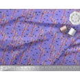 thumbnail image 3 of Soimoi Rayon Fabric Leaves,Floral & Honey Bee Insects Printed Fabric 1 Yard 56 Inch Wide, 3 of 3