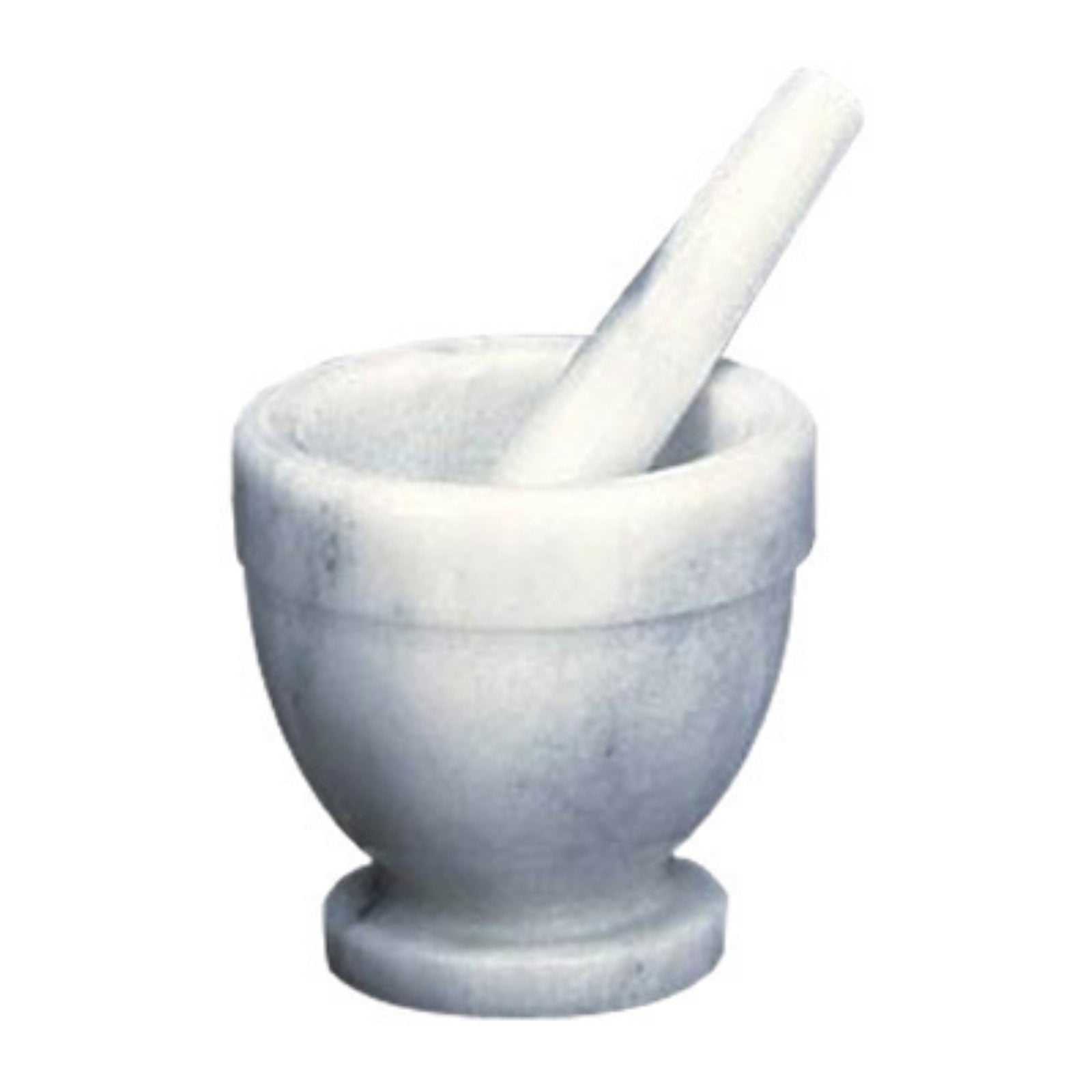 Creative Home White Marble 4 x 4 Mortar & Pestle