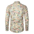 thumbnail image 5 of JAJAHO Mens Hawaiian Shirts Long Sleeve Floral Holiday Button Up Collared Spring Summer Beach Vacation Regular Fit Shirts Cozy Tops, 5 of 5