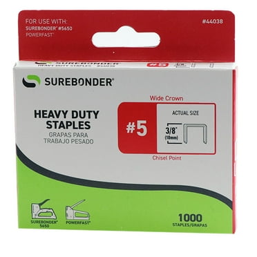#5 Heavy Duty Wide Crown Staples - 3/8"  - 1000 ct.