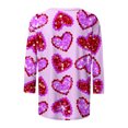 thumbnail image 5 of Qertyioot Chemise Ample à Manches 3/4 pour Femmes T-Shirts d'Été Décontractés Col Rond Imprimé Saint-Valentin Hauts Basiques Blouses, 5 of 5