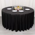 thumbnail image 3 of Efavormart 120" Shiny Black Round Polyester Tablecloth With Shimmer Sequin Dots, 3 of 9
