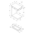 Monarch Accent Table White With A Drawer