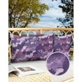 thumbnail image 3 of Camouflage Purple Outdoor Pillow Covers Waterproof Throw Pillow Cover 20x12in Set of 2,Rectangle Decorative Pillowcases Cushion Case for Patio Sofa Couch,Camo Military Abstract Army, 3 of 7