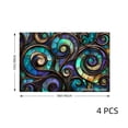 thumbnail image 4 of Joocar Stained Glass Art Spiral Design Table Mats Set Of 4 For Home Kitchen Table Decor 12x18 inch, 4 of 5