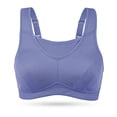 thumbnail image 5 of Deyllo Women Plus Size Sport Bras Full Coverage No Underwire Wireless Comfort Everyday Purple Bra Clothes Size 48B, 5 of 10