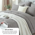 thumbnail image 6 of Davulos Queen Comforter Set 7 Pieces,Grey Bed in a Bag for Bedroom All Season Bedding Sets with 1 Comforter,2 Pillow Shams,2 Pillowcases,1 Flat Sheet,1 Fitted Sheet, 6 of 8
