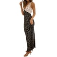thumbnail image 6 of Coduop Women Deep V Neck Dress Floral Sleeveless Backless Cocktail Party Bodycon Long Dress, 6 of 9