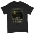 thumbnail image 5 of The Power Has Shifted T-shirt 702HP American Pickup Truck Offroad Muscle 4x4 High Torque Built For Power Men's Tee, 5 of 7