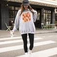 thumbnail image 3 of Chiefs Groovy Floral Sweatshirt School Spirit for Kids & Adults Gray Sweatshirt Youth X-Small, 3 of 5