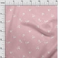 thumbnail image 3 of oneOone Cotton Flex Rose Pink Fabric Plants Silhouette Leaf With Dot Sewing Material Print Fabric By The Yard 40 Inch Wide, 3 of 4