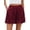 Red, variant on Womens Shorts Silk Lace Elastic Waist Pajama Bottoms Satin Shorts for Women Cute Summer Ruffle Pants with Pockets
