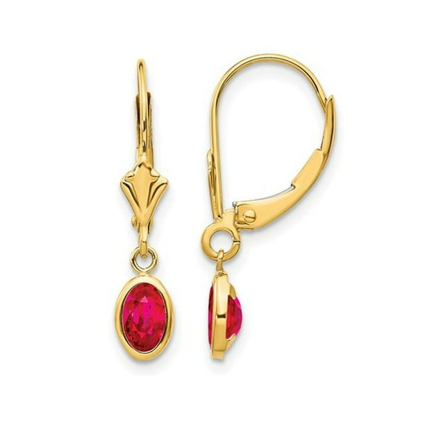 Natural deals ruby earrings