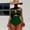 Green, variant on Women's Crisscross Halter One Piece Swimsuit, Tummy Control Cutout Bathing Suit with Backless Design, High Cut Monokini for Beach Vacation