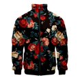 thumbnail image 4 of Chaqueta con estampado 3D de plantas y flores para hombre, abrigo de manga larga con estampado retro, chaquetas con cremallera de gran tamaño y personalidad para mujer, blusas de calle, 4 of 5