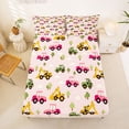 thumbnail image 5 of Manfei Cute Trees Queen Sheets,Cartoon Cars Print Queen Sheet Sets,Pink,4pcs,1 Flat Sheet, 1 Fitted Sheet and 2 Pillowcases, 5 of 6