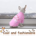 thumbnail image 2 of 4 Pieces Dog Shirts Printed Puppy Shirts Pet Clothes Comfortable Puppy Tee Shirts Breathable Dog Sweatshirt Pet Apparels for Small and Medium Dogs Cats (Classic Pattern, L), 2 of 7