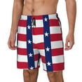thumbnail image 5 of Men's 2 in 1 Swim Trunks with Compression Liner One Star Us Flag Texas Quick Dry Beach Shorts, 5 of 6