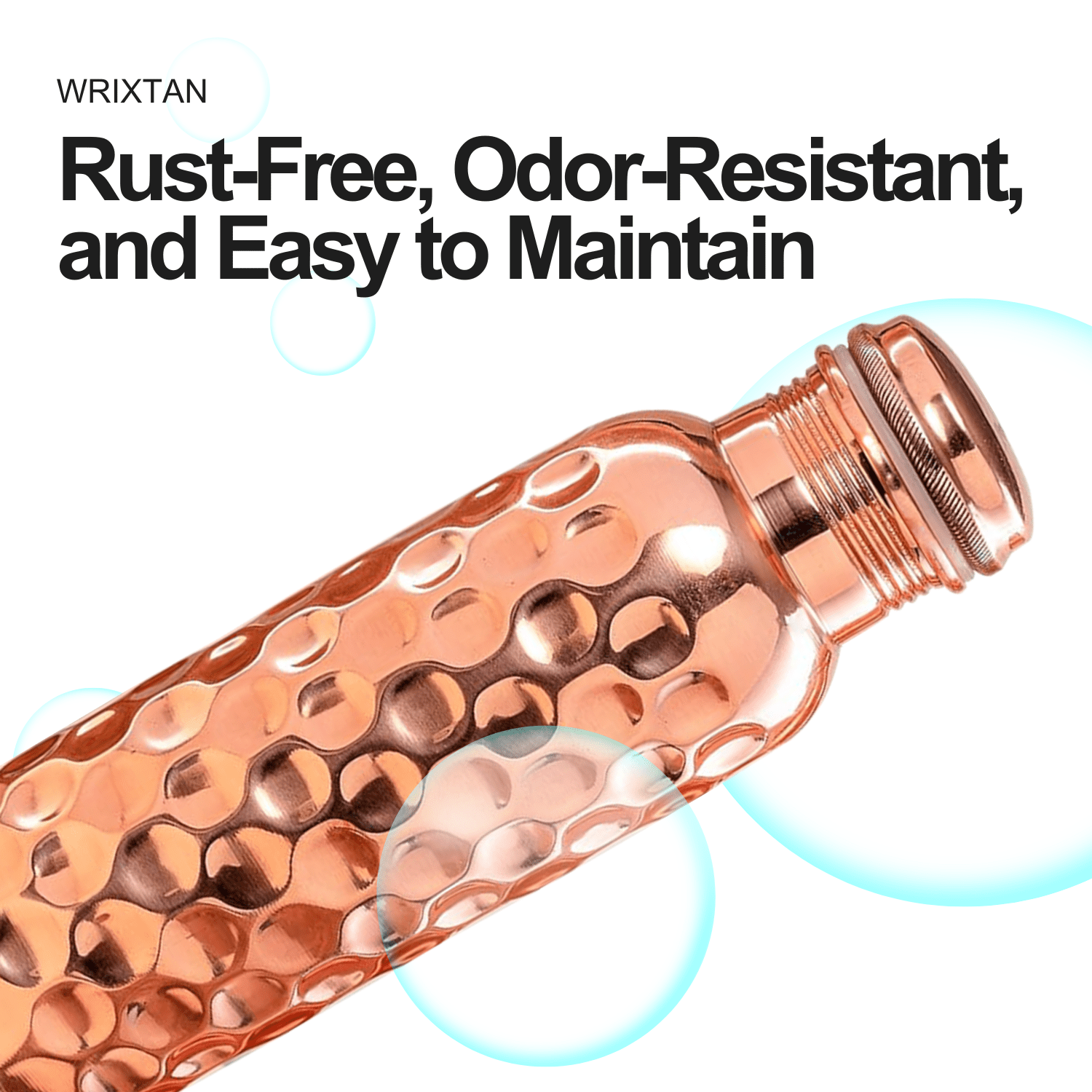 Wrixtan Diamond Copper Water Bottle, 1 Liter